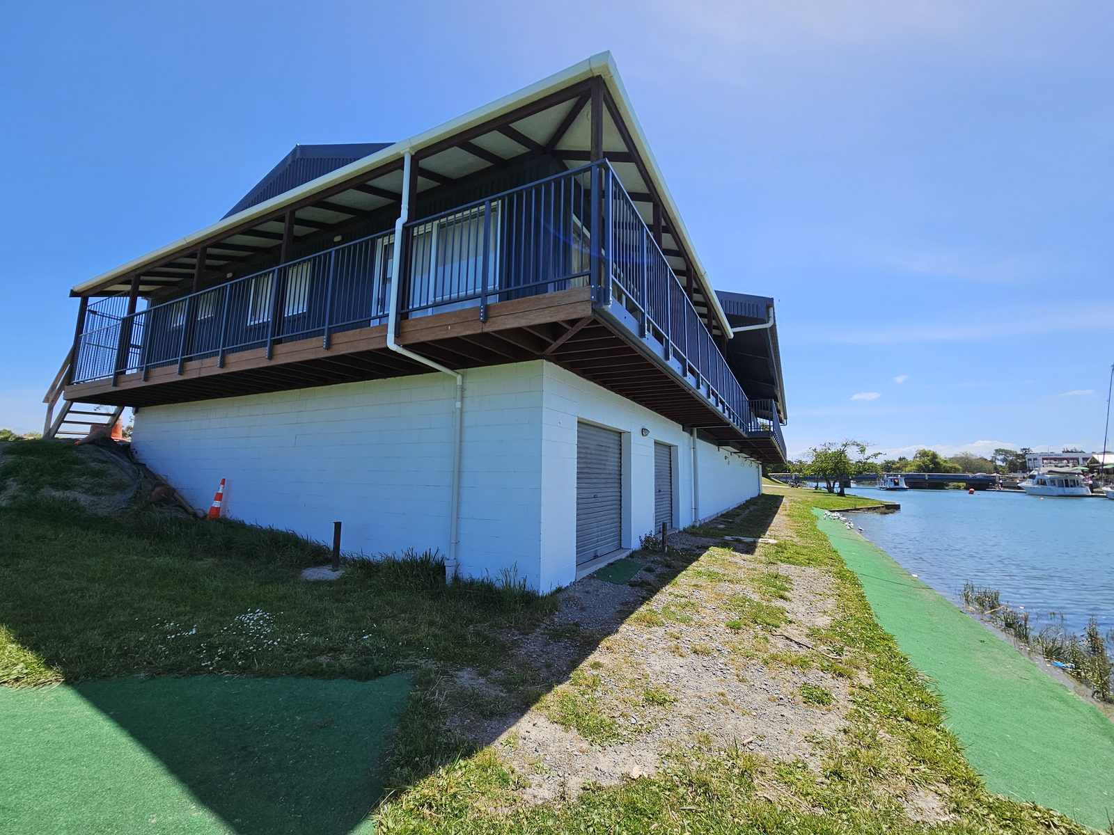 Pulling Together — Cure Boat Club exterior, pre-mural